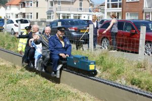 Grand Opening - Inaugral Train with Mayor and Alice