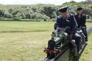 Keith on his "Torquay Manor" with Polly as Guard waitng for passengers