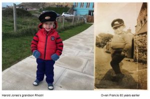 Harold Jones's grandson Rhodri and Owen Francis 80 years earlier