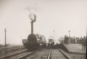 The original photo was taken by Harry Rogers Jones a member of the NWMES, taken at Llandudno Junction station. The photo of the Stanier Coronation not too clear.